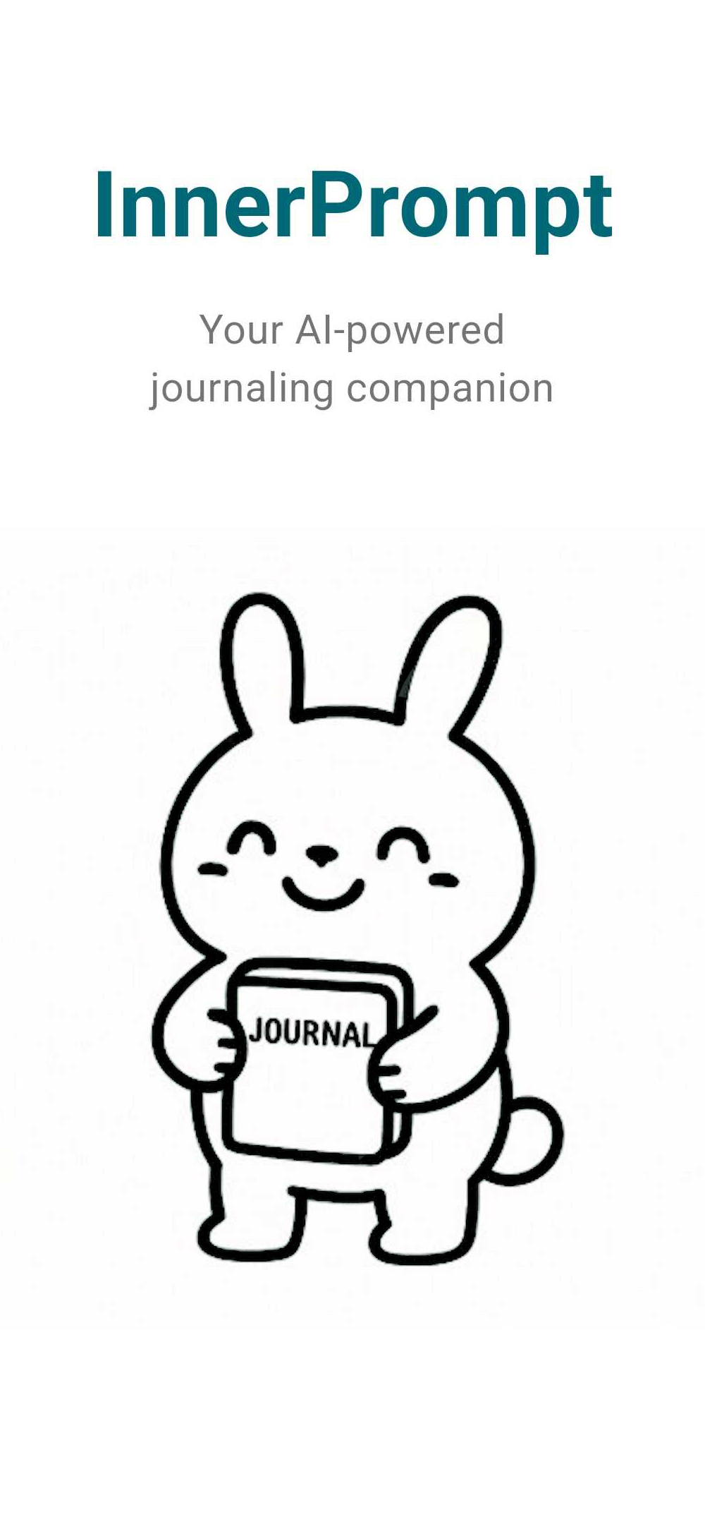 InnerPrompt Login Screen with Cute Bunny Mascot