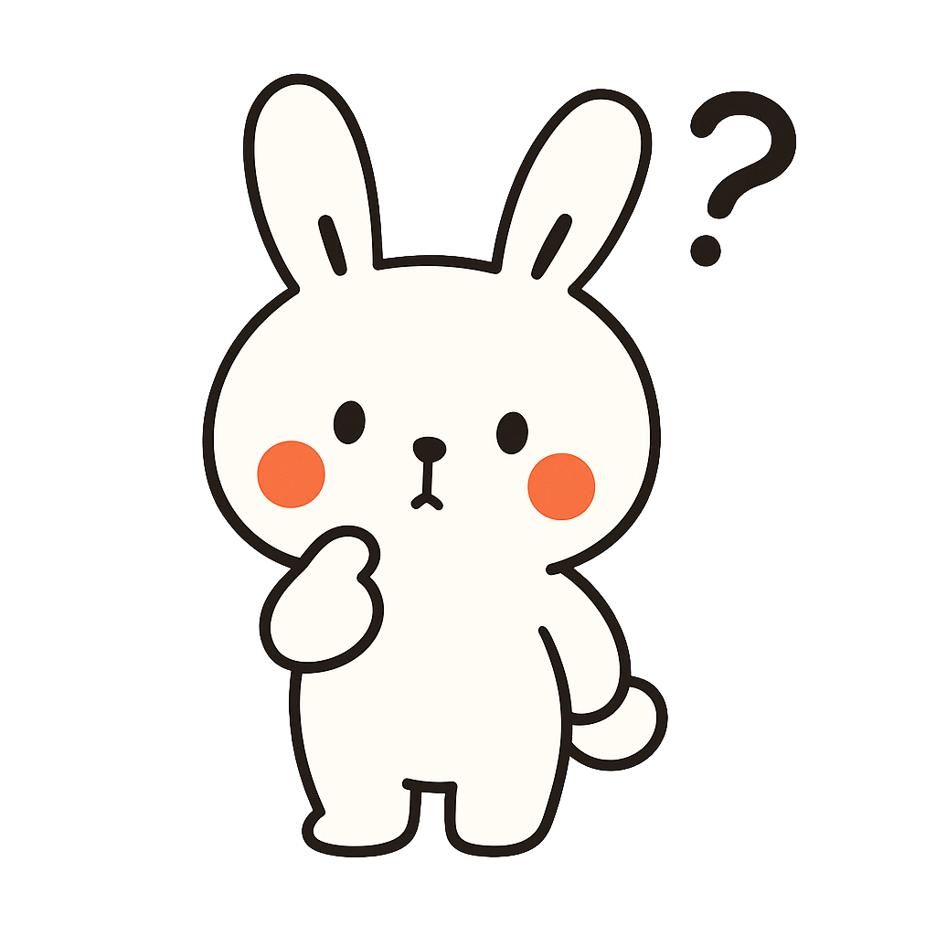 Inquisitive bunny illustration