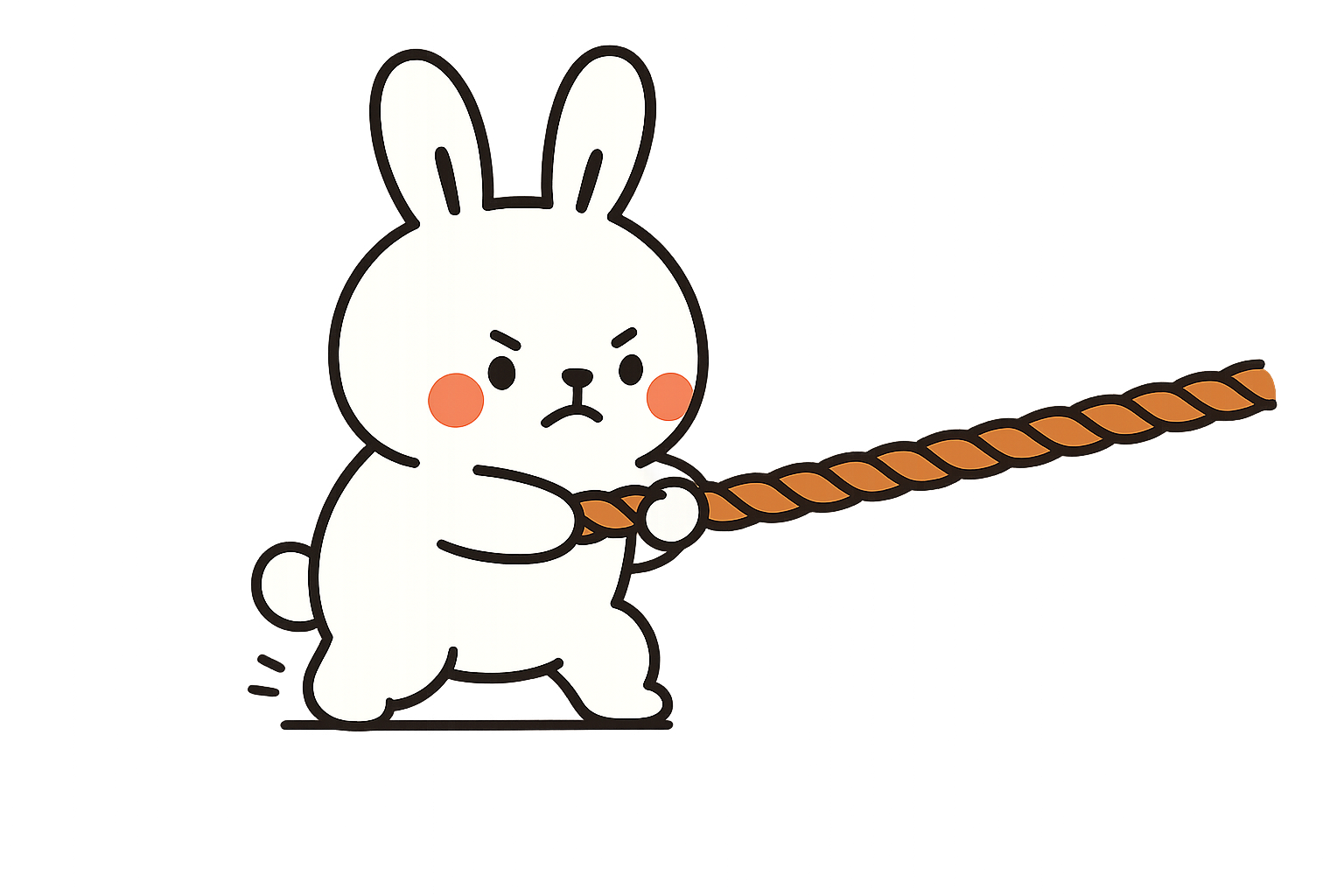 Mad bunny illustration