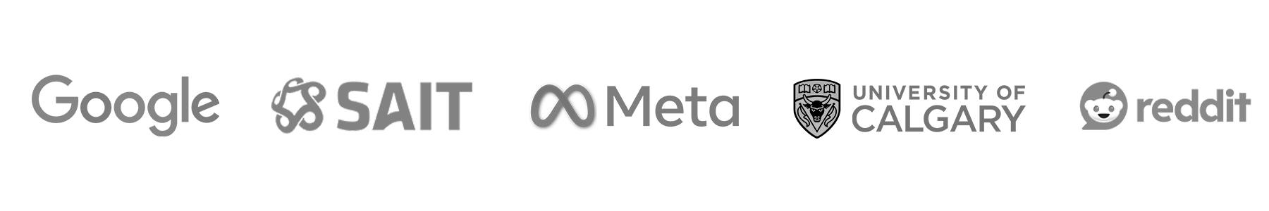 Companies such as Reddit, Google, Meta, X, UCalgary, SAIT