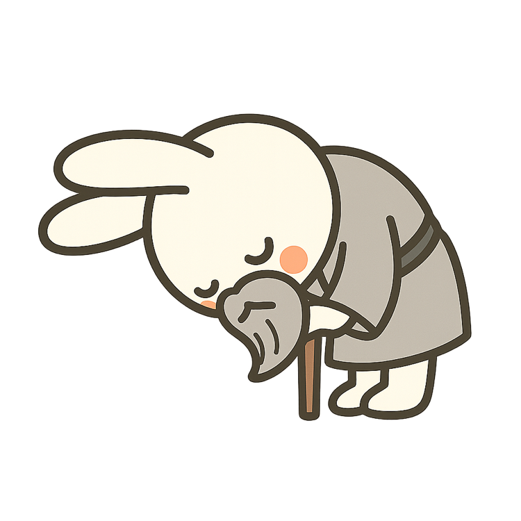 Wise bunny searching journal